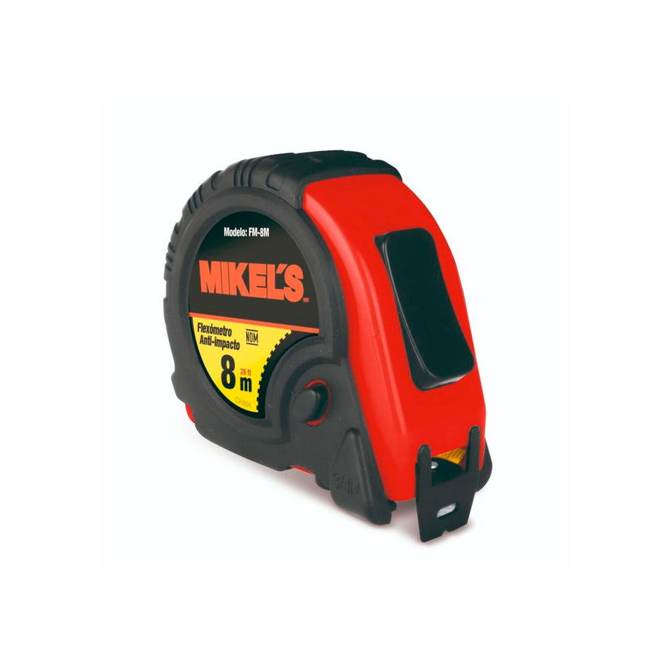 Flexómetro Anti-Impacto (8 mts), MIKELS FM-8M