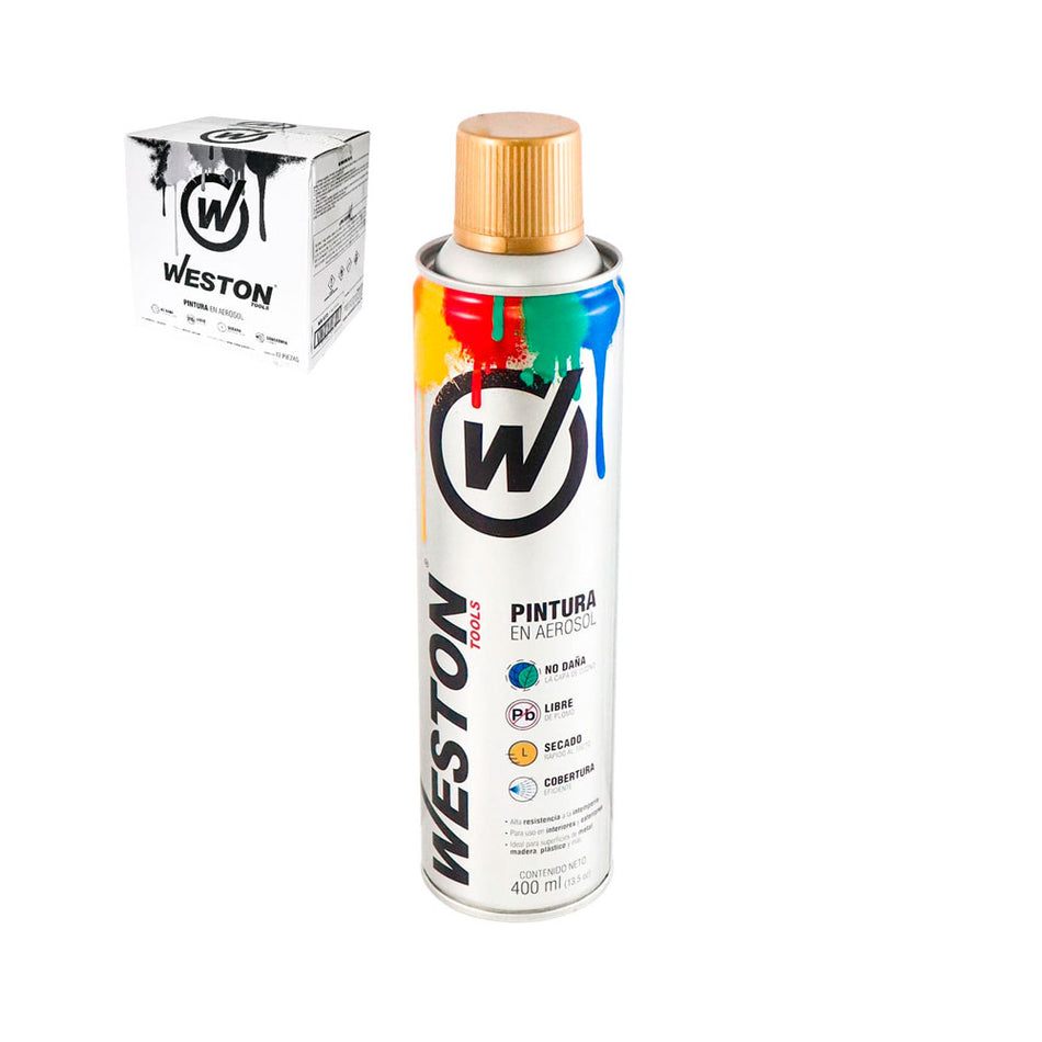 PINTURA AEROSOL ORO CADILLAC METALICO 40
