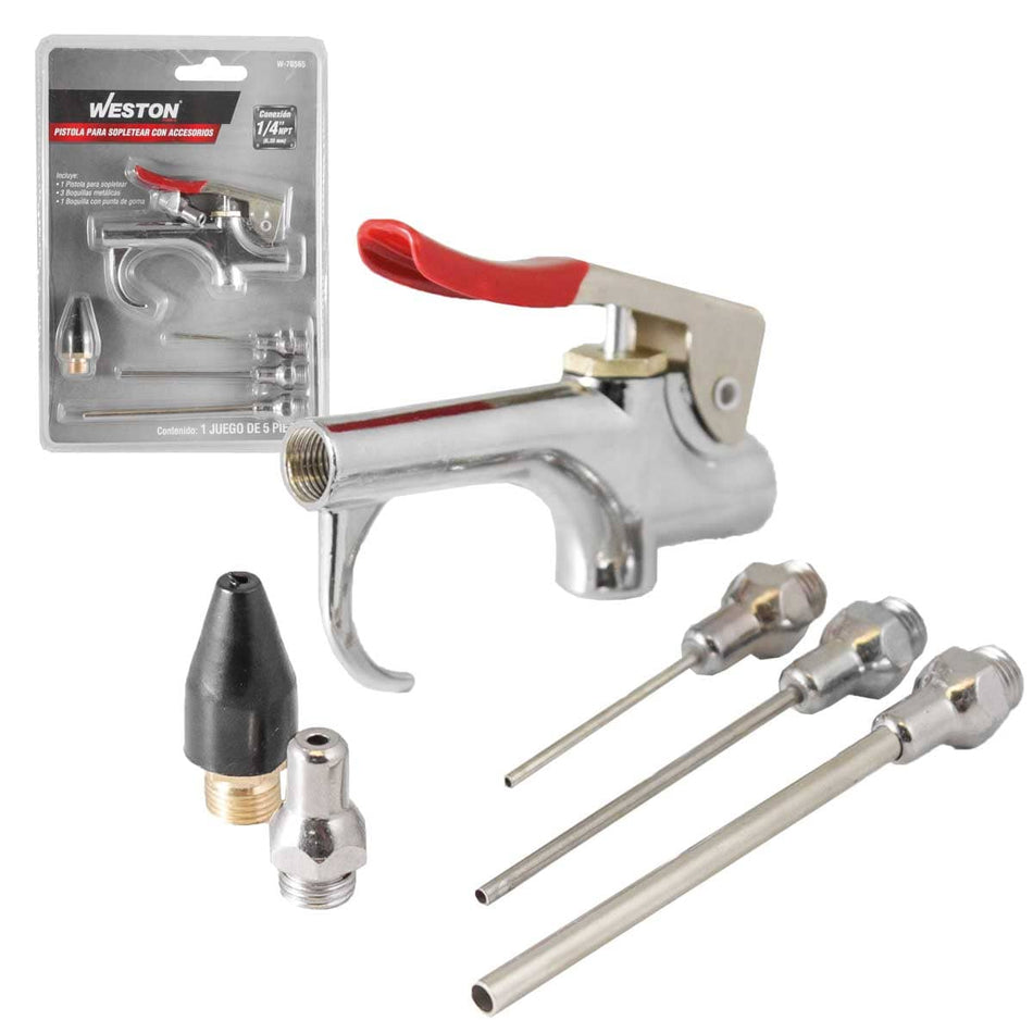 PISTOLA P/SOPLETEAR C/ACCESORIOS (JGO 5