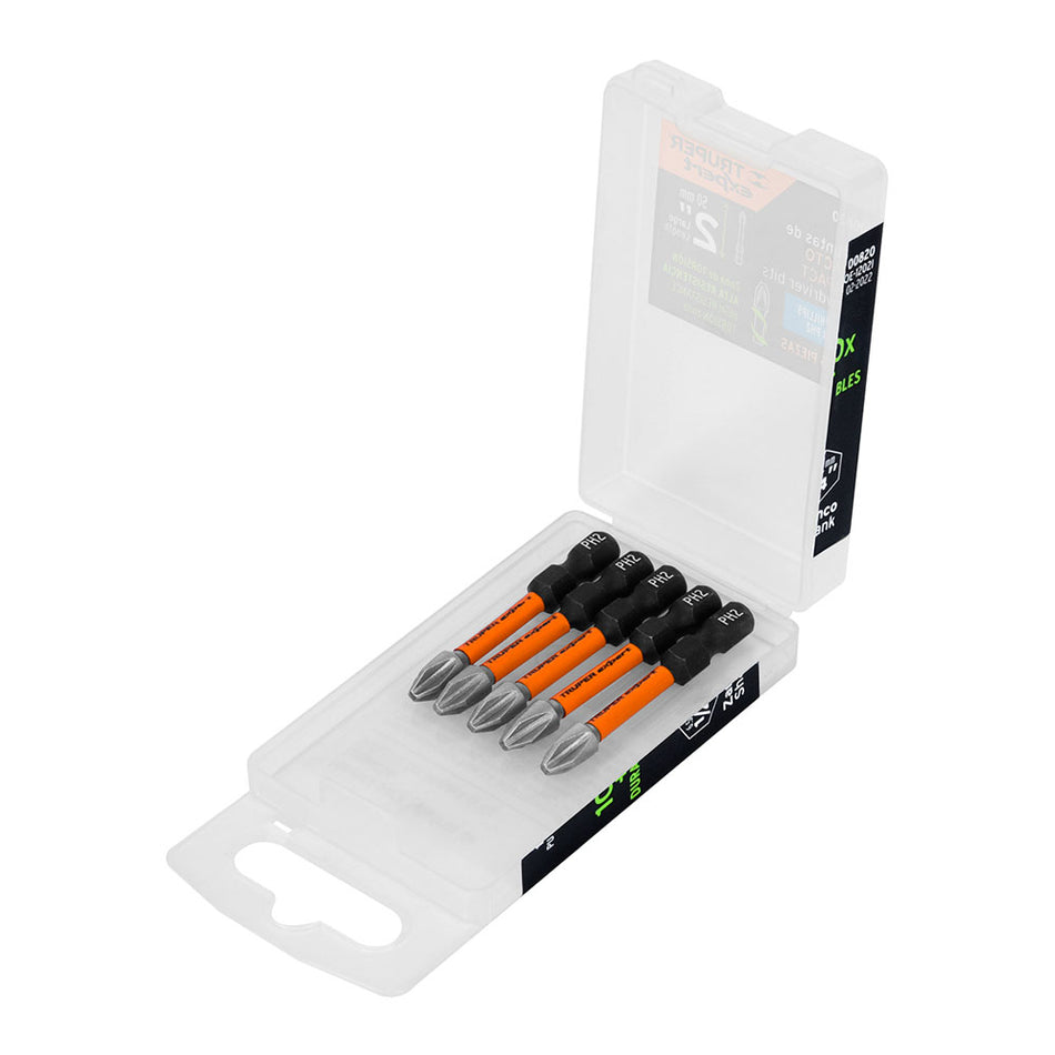 Estuche con 5 puntas de cruz PH2 de impa