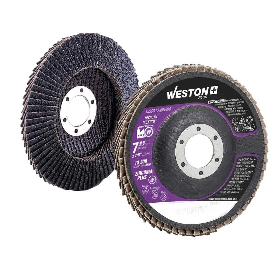 DISCO LAMINADO ZIRCONIO  7"X7/8" G60   H