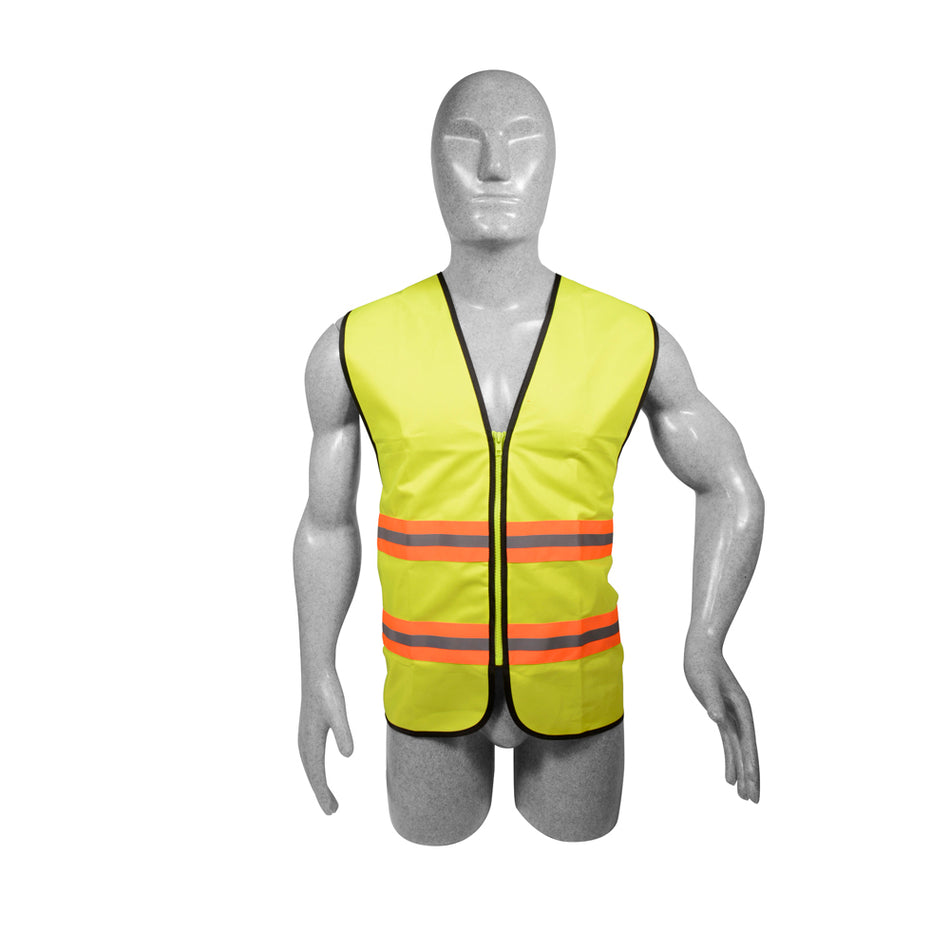 Chaleco de seguridad de alta visibilidad con cierre naranja unitalla Surtek 137498