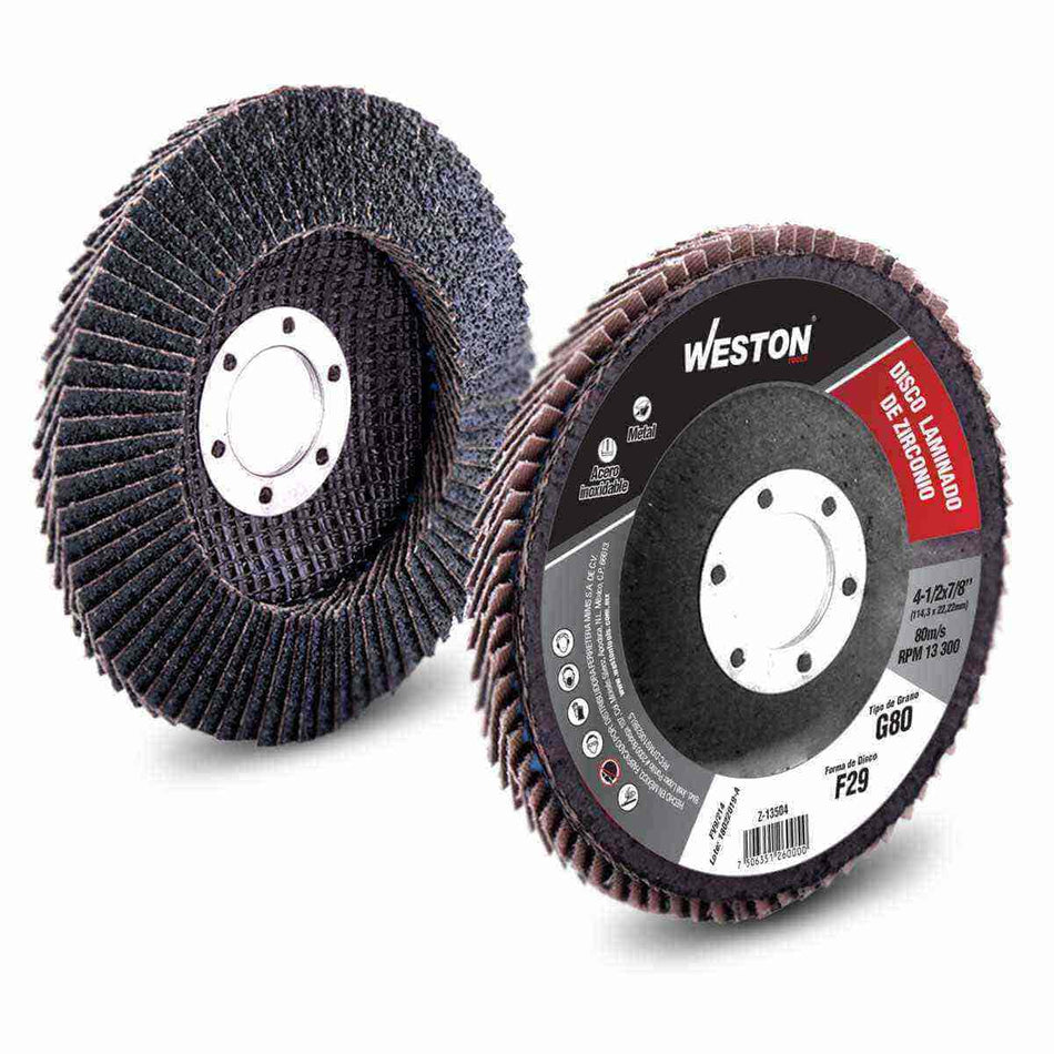 DISCO LAMINADO ZIRCONIO 4-1/2X7/8" G80 (