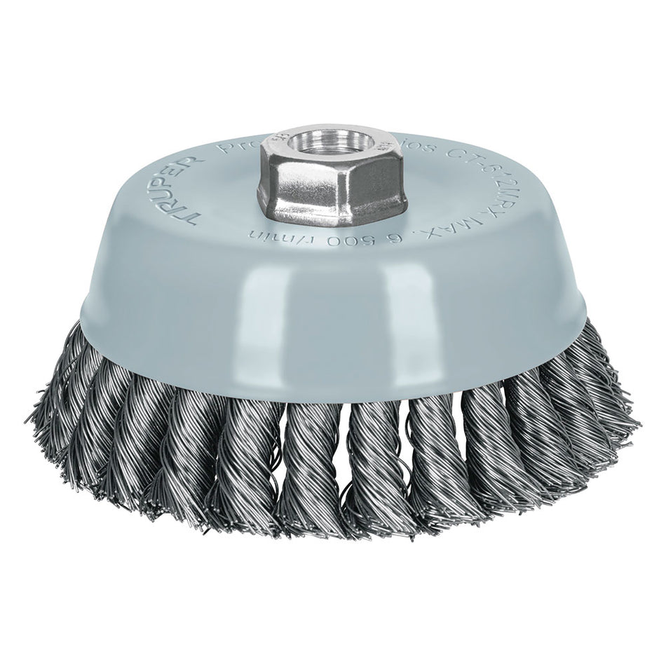 Carda copa 5' alambre trenzado grueso, M
