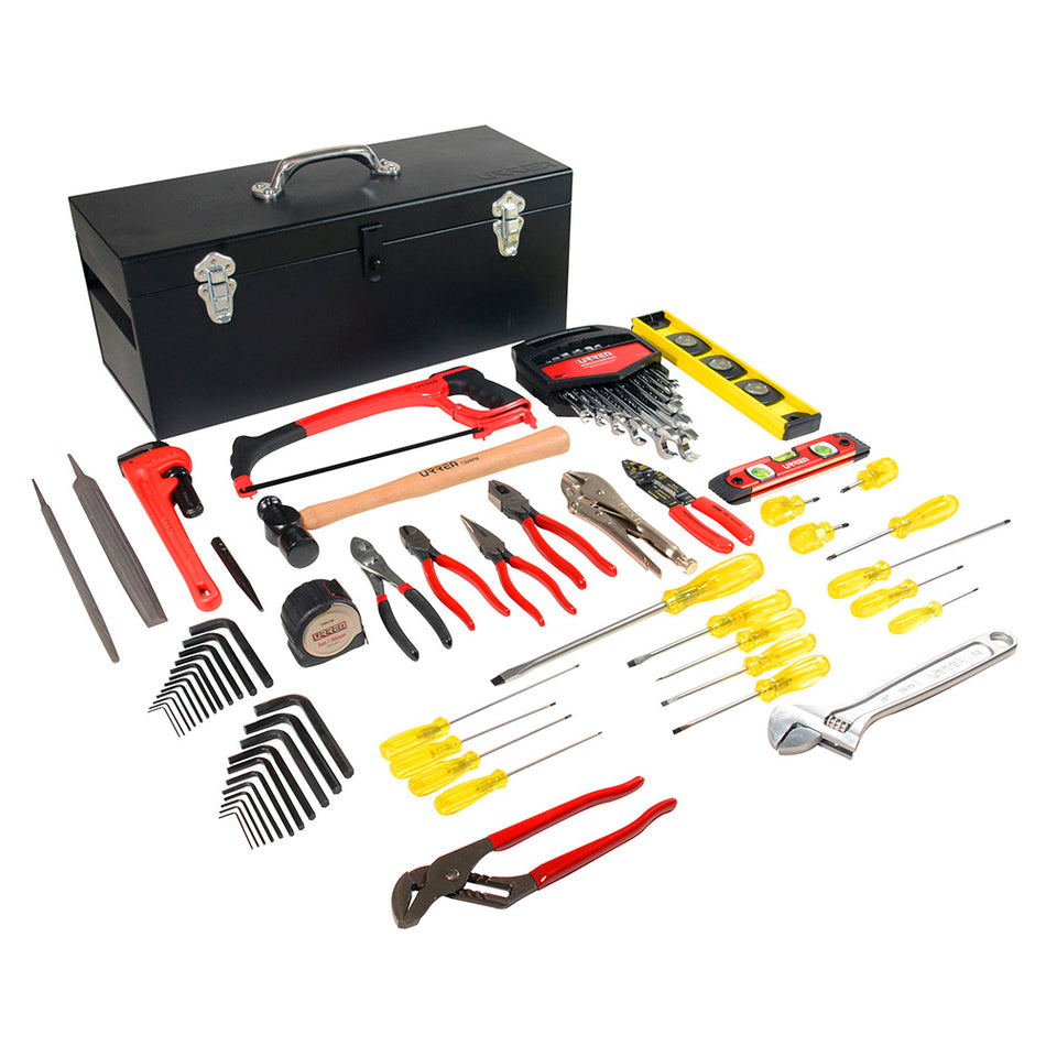 Juego básico industrial para eléctrico en pulgadas 65 piezas, con caja D7C20 Urrea 98166