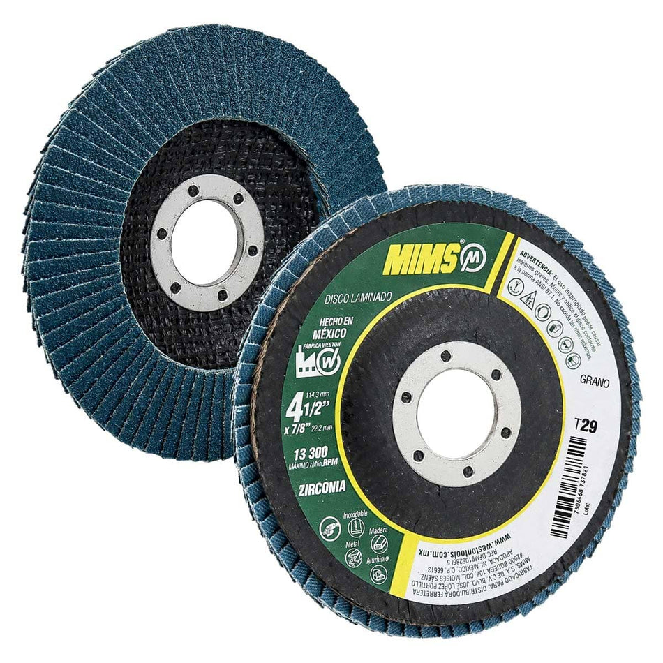 DISCO LAMINADO ZIRCONIA MIMS (Z60) 4-1/2