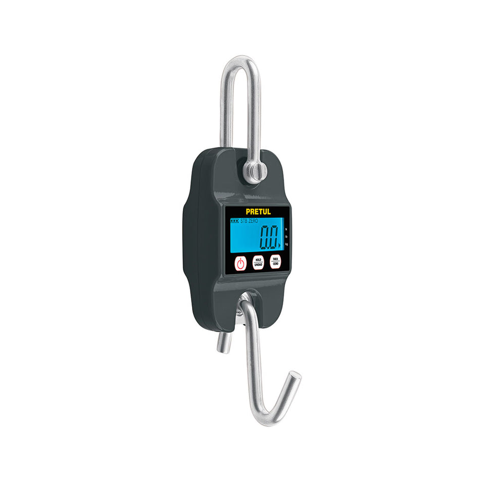 Báscula electrónica colgante, de pilas,