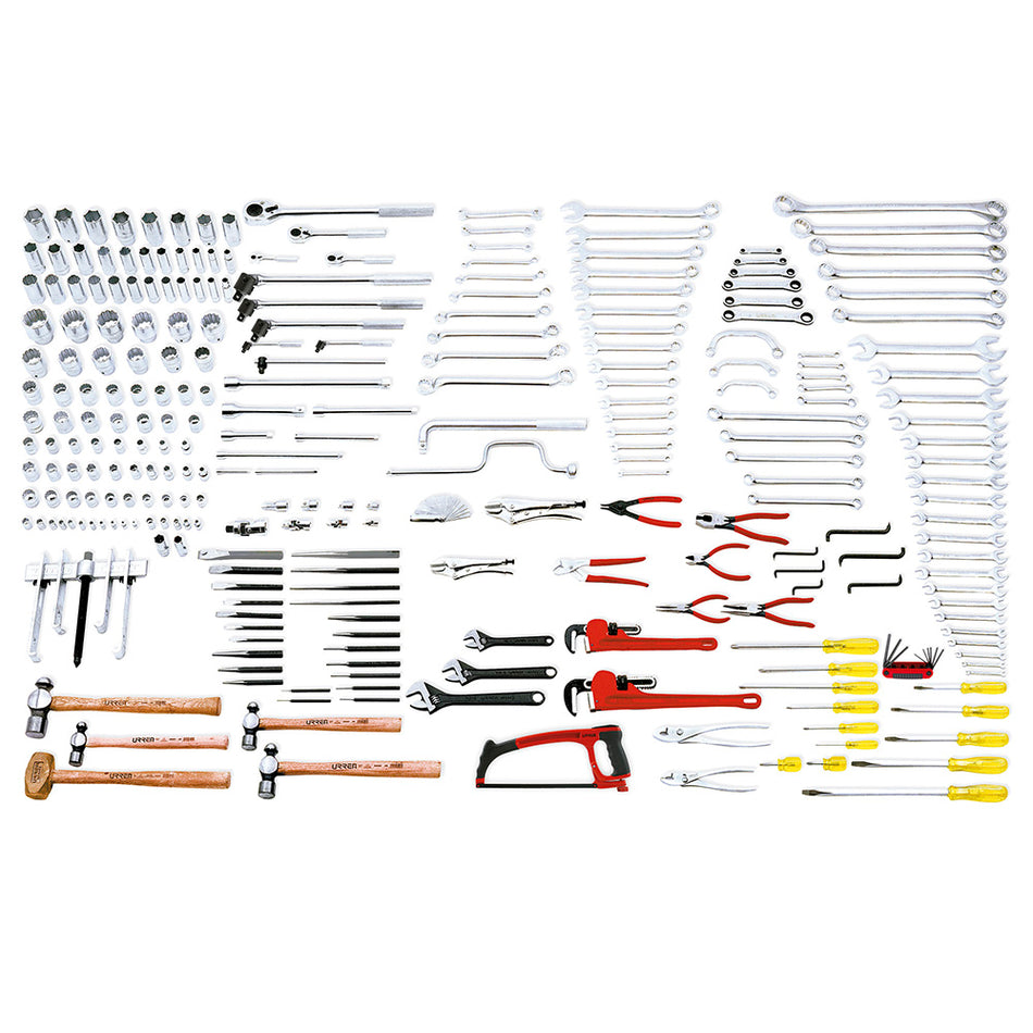 Juego maestro industrial en pulgadas 269 piezas, sin gabinete Urrea 9909