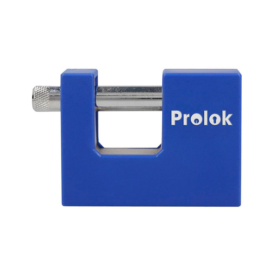 Candado de acero con cubierta plástica de PVC 80 mm, llave estándar Prolok 63CA