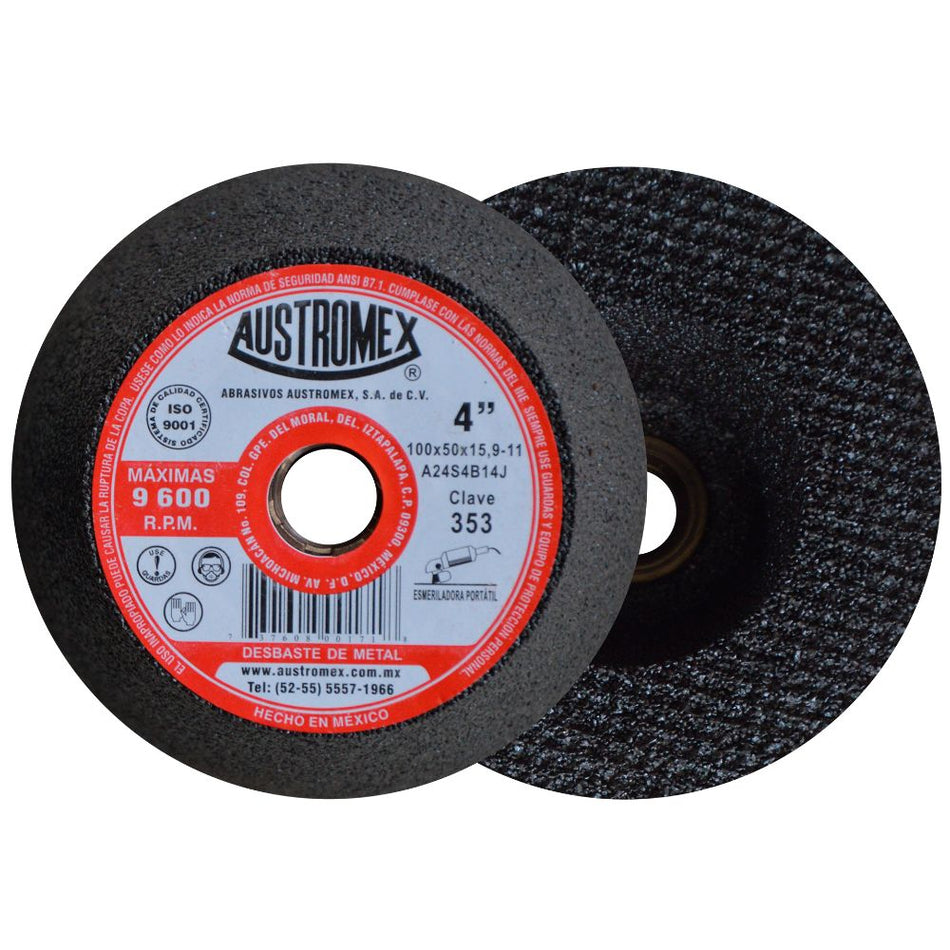 Copa abrasiva para desbaste de cordones