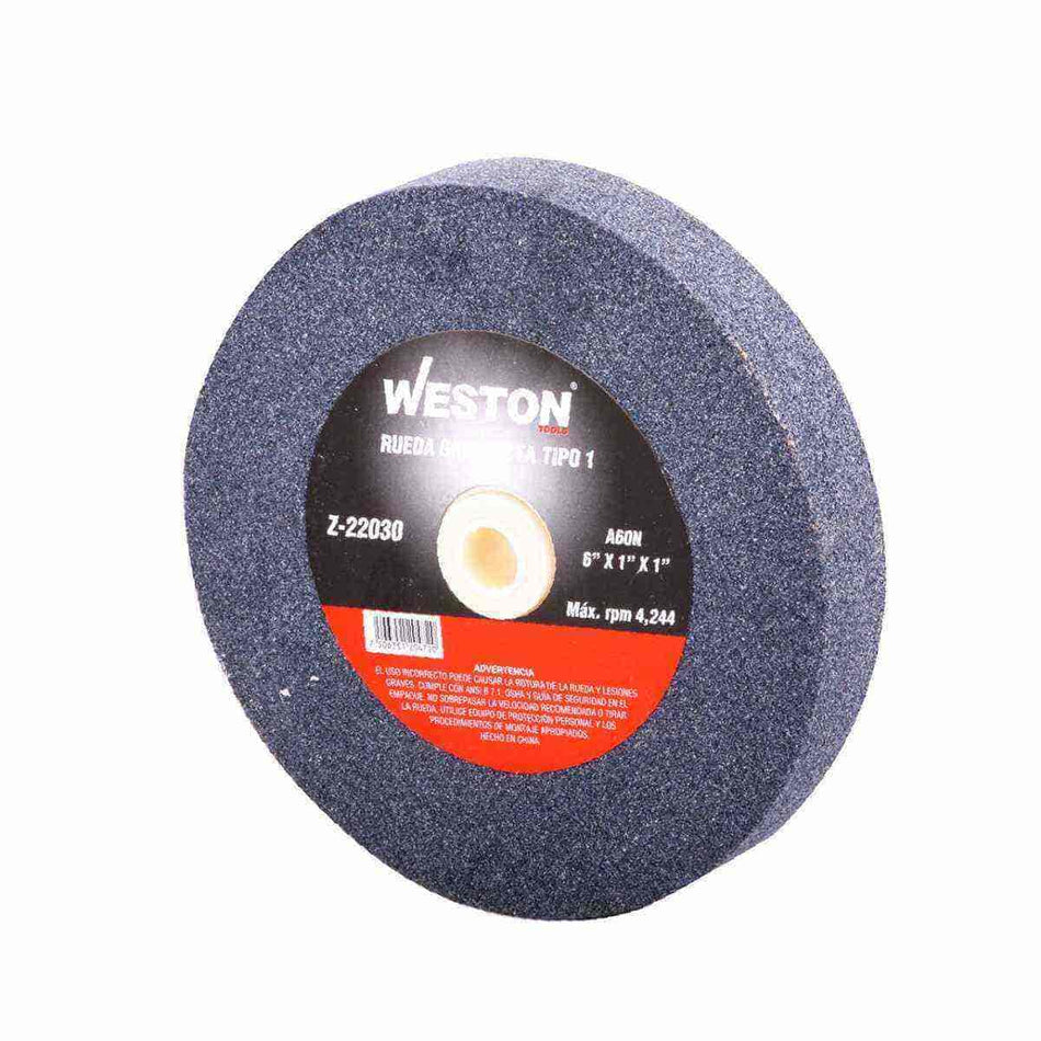 RUEDA GRIS RECTA TIPO 1 PLUS 6 X 3/4 GEN