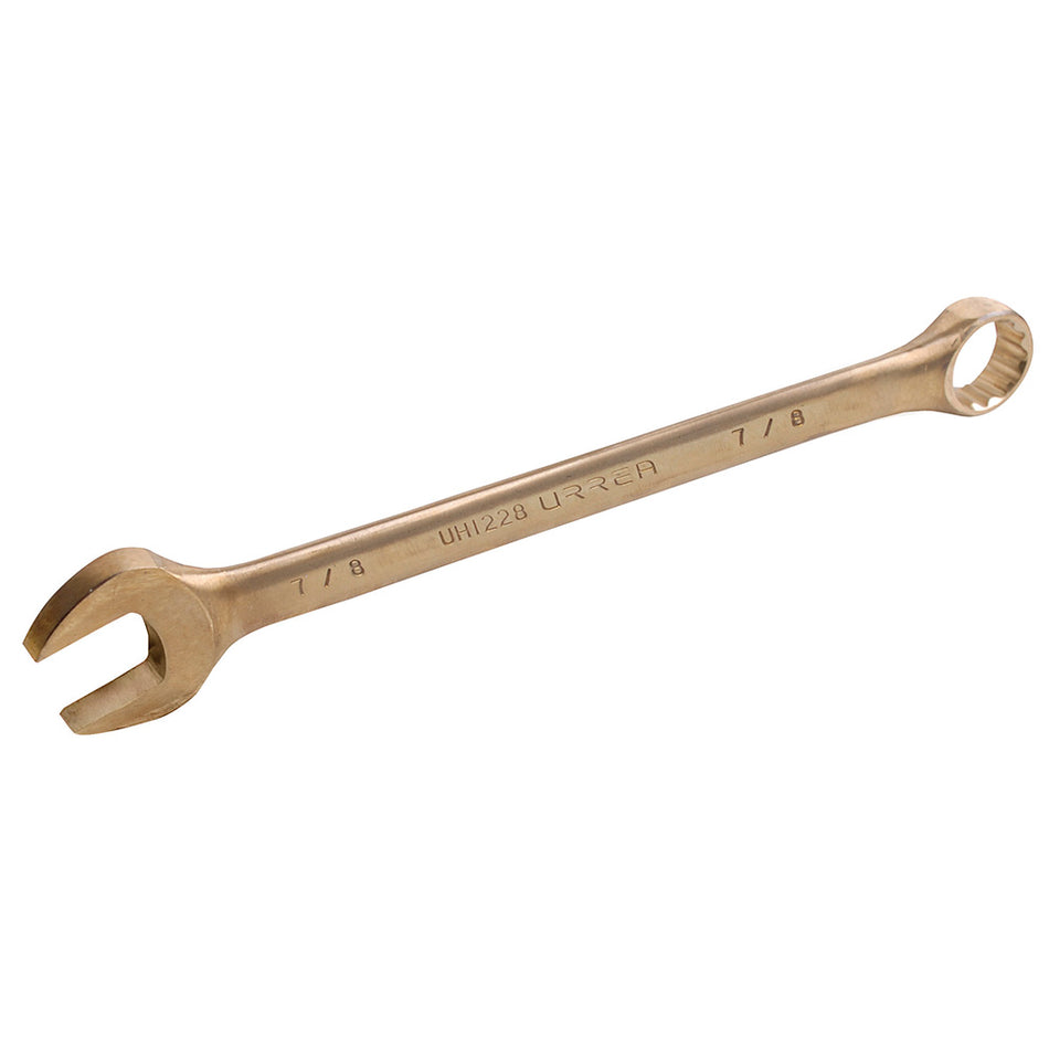 Llave combinada de bronce-aluminio antichispa en pulgadas, 12 puntas, 7/8" Urrea UH1228