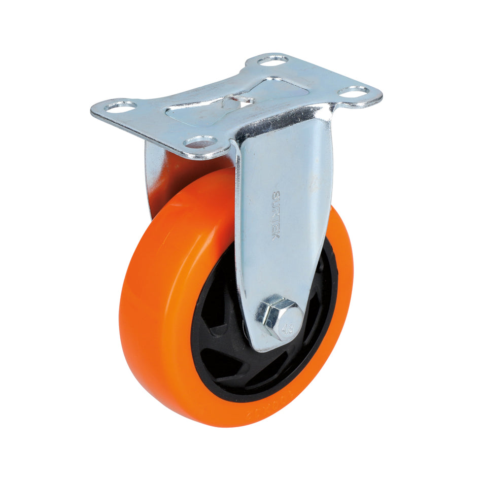 Rodaja de PVC naranja fija 3" Surtek RV7F