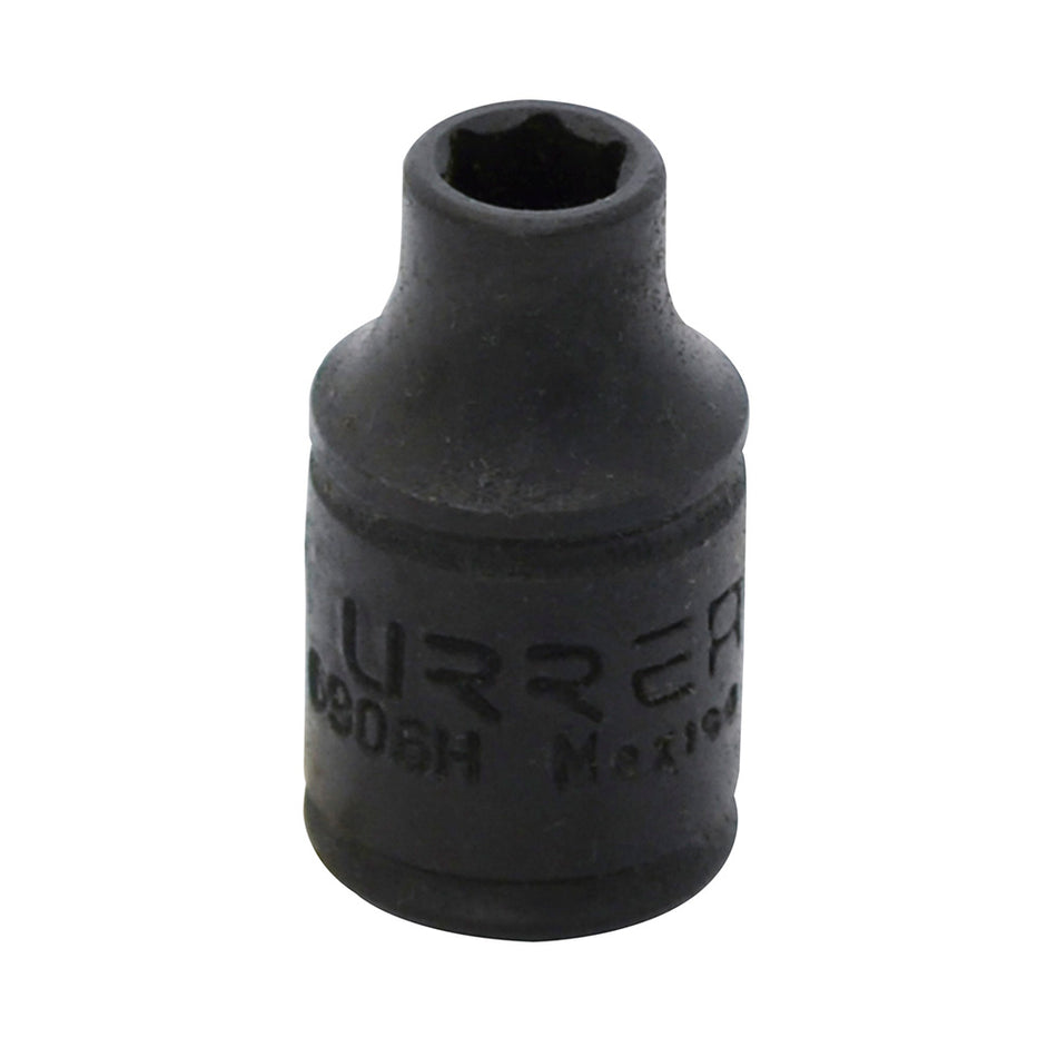 Dado de impacto cuadro de 1/4", 6 puntas, en pulgadas, 3/16" Urrea 6906H