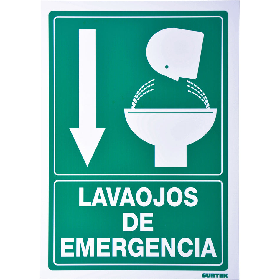 Señal "Lava ojos de emergencia" Surtek SES7