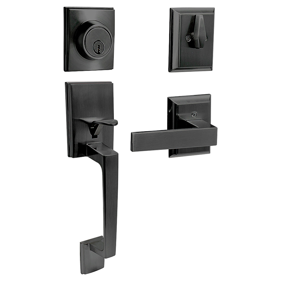 Gatillo rectangular sólido para entrada función doble, negro, visual Lock 15GA