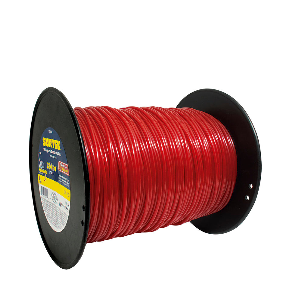 Nailon redondo para desbrozadora en carrete, 2.7 mm x 224 m Surtek 130802