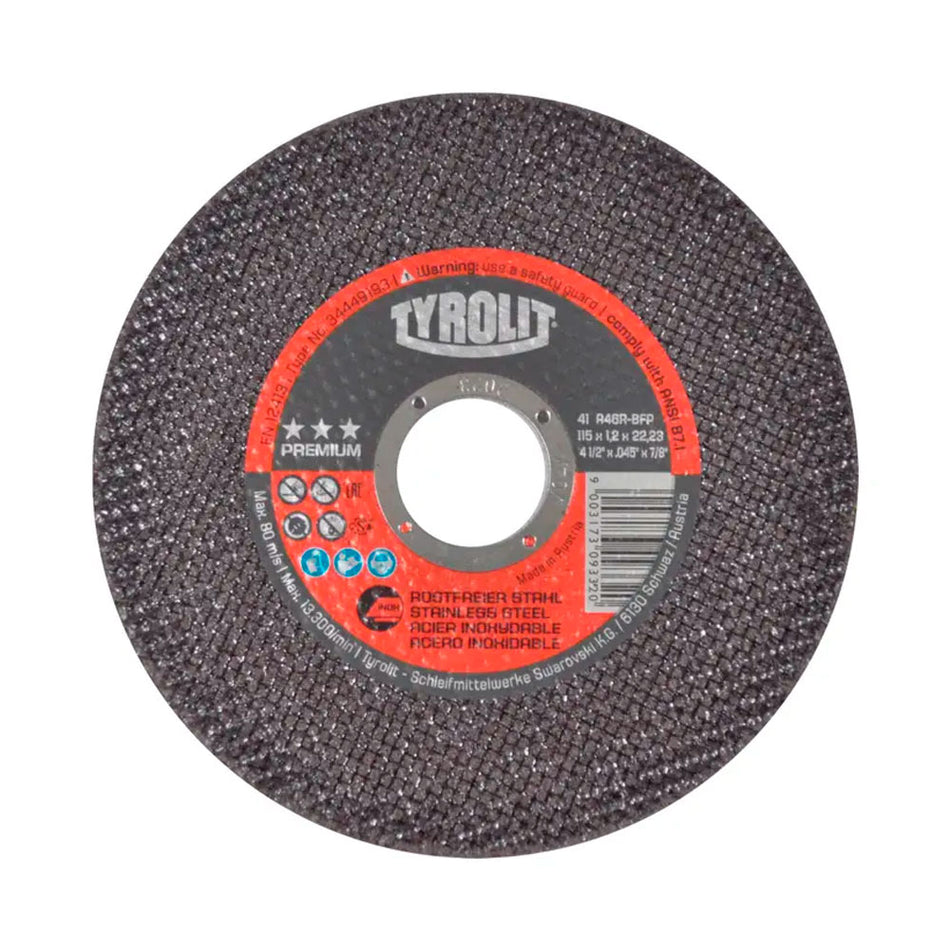 Disco abrasivo para corte de acero inoxi
