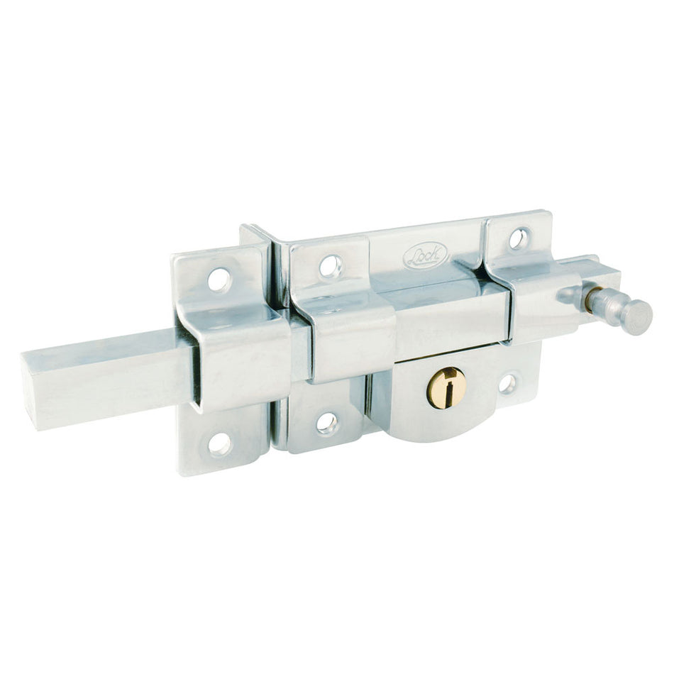 Cerradura de barra fija función izquierda, cromo brillante, llave estándar, blíster Lock L560ICBB