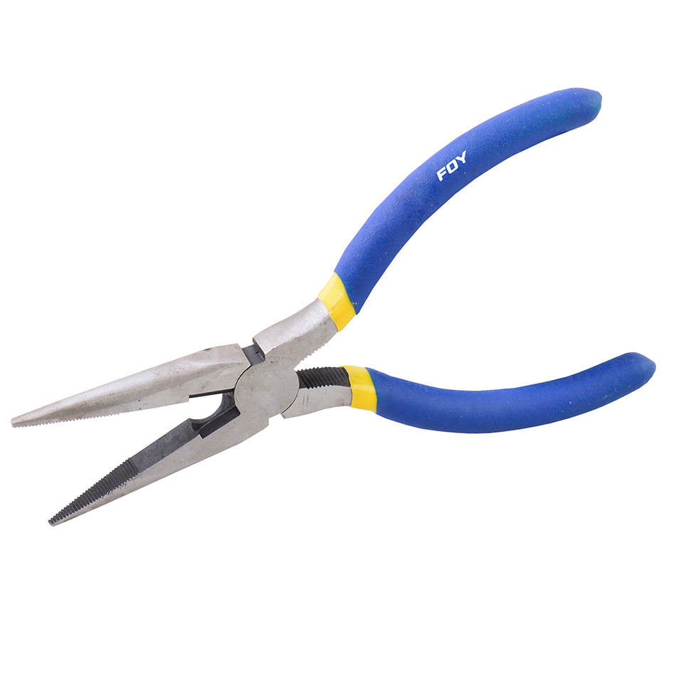 Pinza para electricista con mango con doble plastisol de 8" punta larga Foy 142038