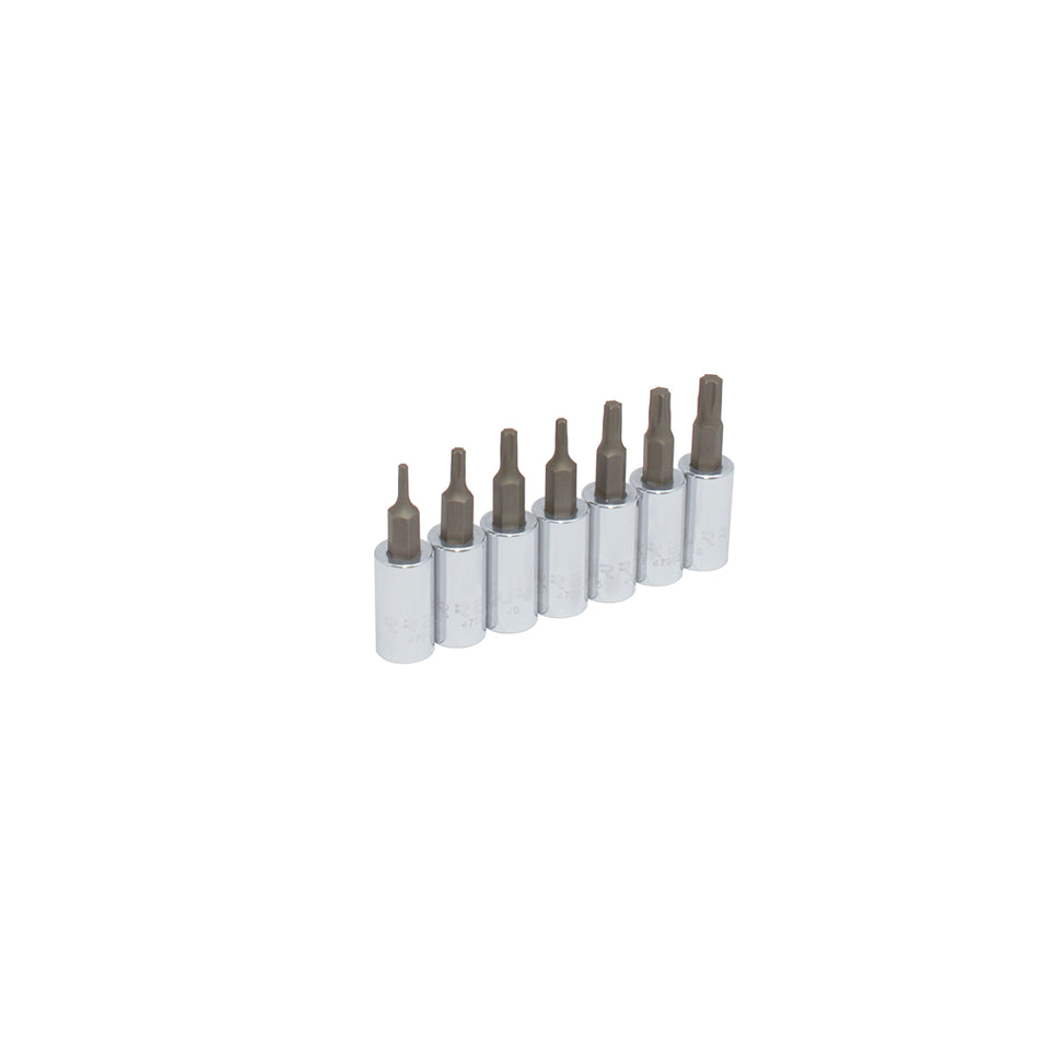 Juego de dados con punta torx cuadro de 1/4", 7 piezas Urrea 4739C