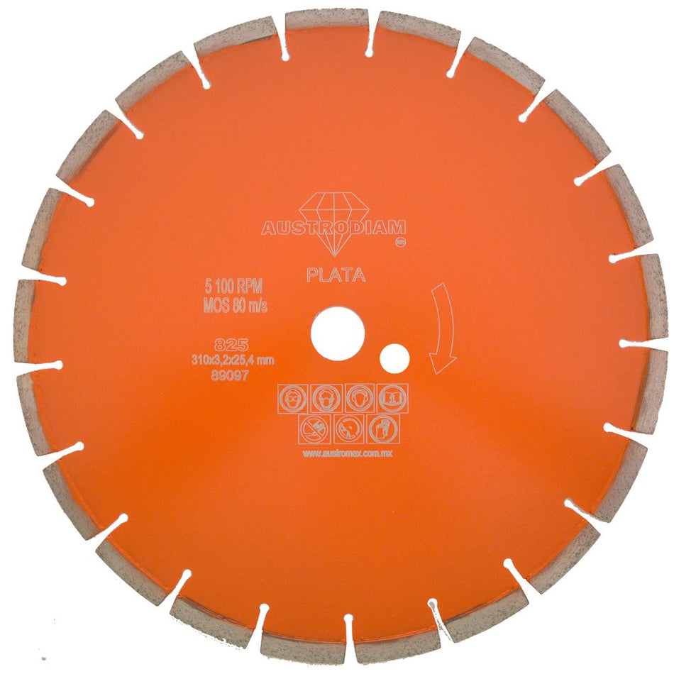 Disco de diamante de 300 x 3.2 x 25.4 mm