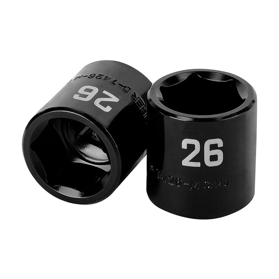 Dado de impacto de 26 mm, 6 puntas, cuad