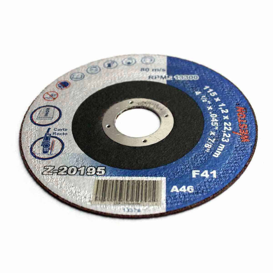DISCO DE CORTE P/ACERO INOX. (F41) 4-1/2
