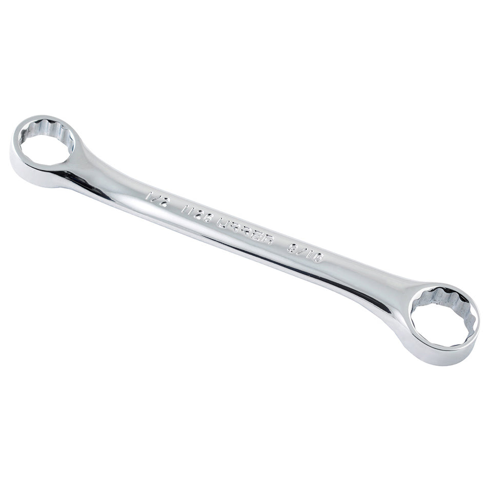 Llave de estrías pulido espejo de 15° en pulgadas, 12 puntas, 1/2" x 9/16" Urrea 1126
