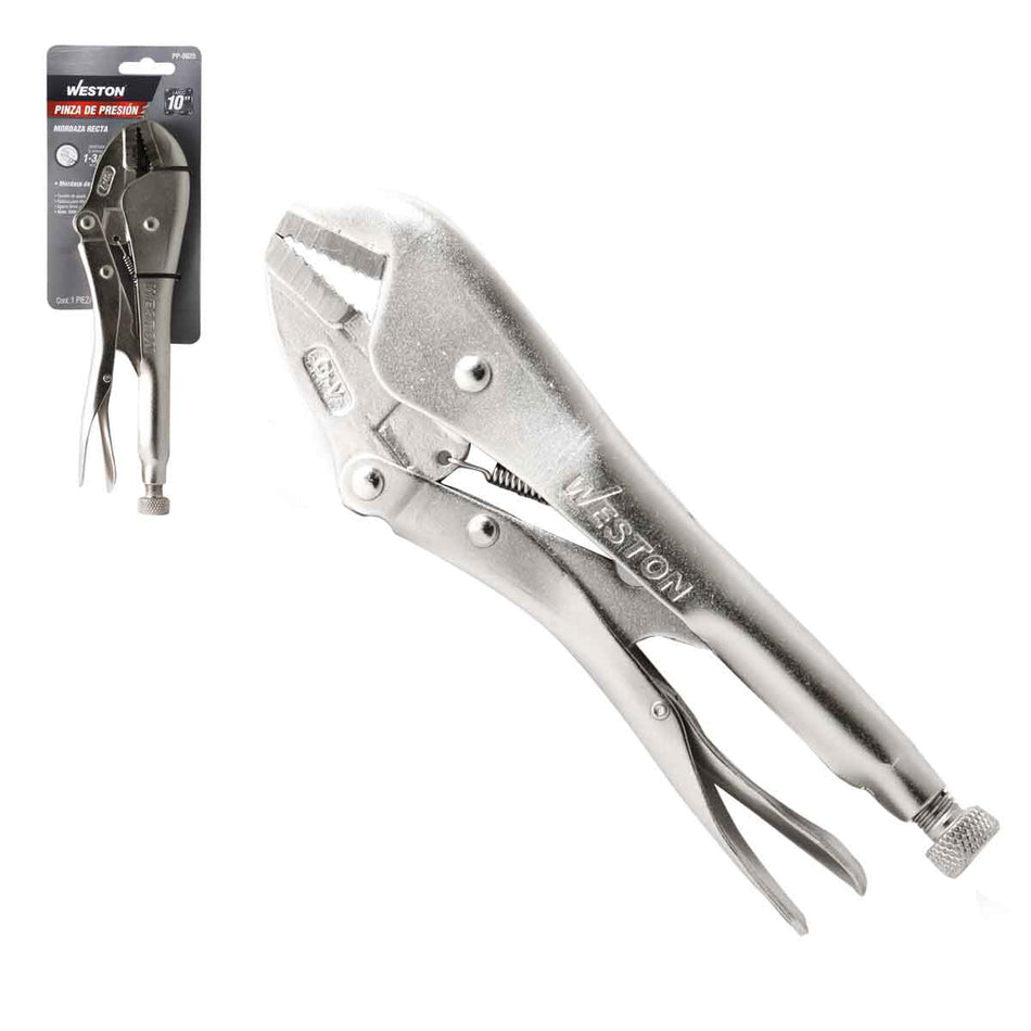 PINZA DE PRESION C/MORDAZA RECTA CRV 10