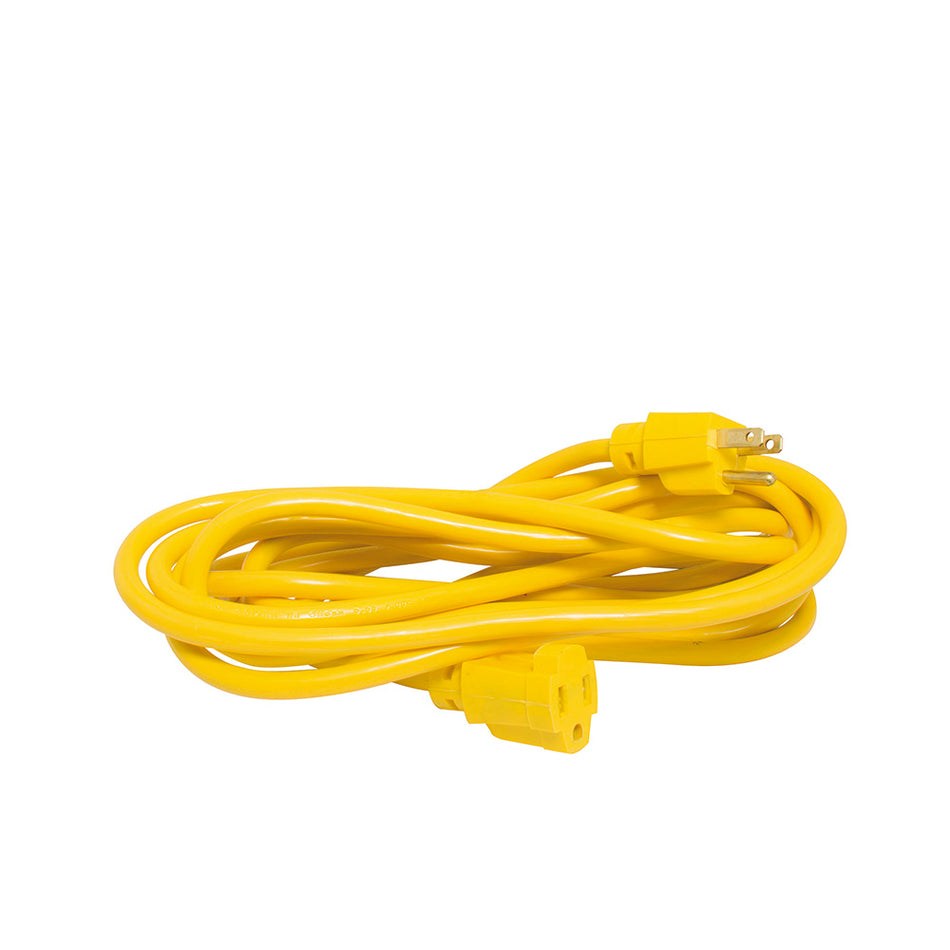 Extensión eléctrica uso rudo aterrizada color amarillo, 15 m Surtek 136174