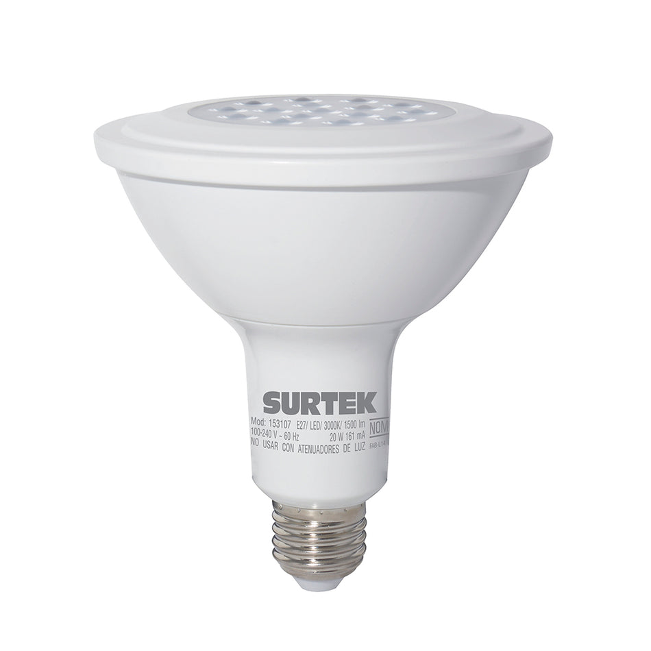 Lámpara de LED tipo PAR38, 20 W luz cálida Surtek 153107