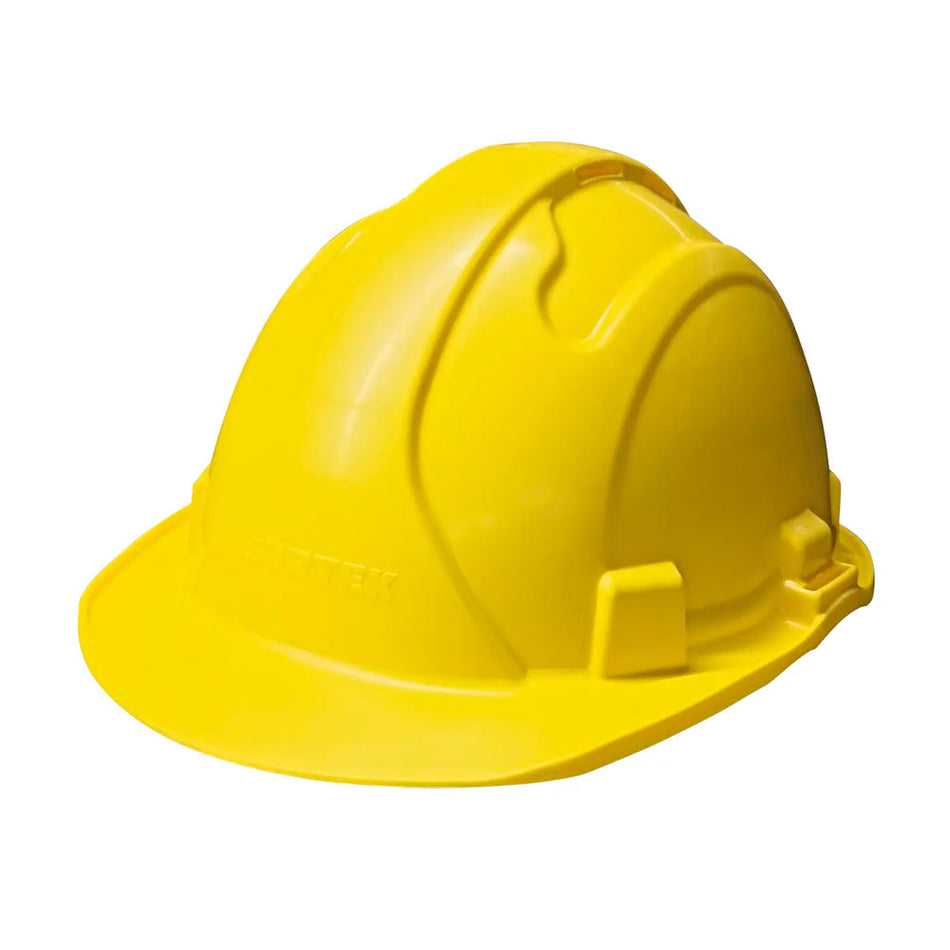 Casco de seguridad con ajuste de intervalos de 4 puntos, color amarillo Surtek CASA