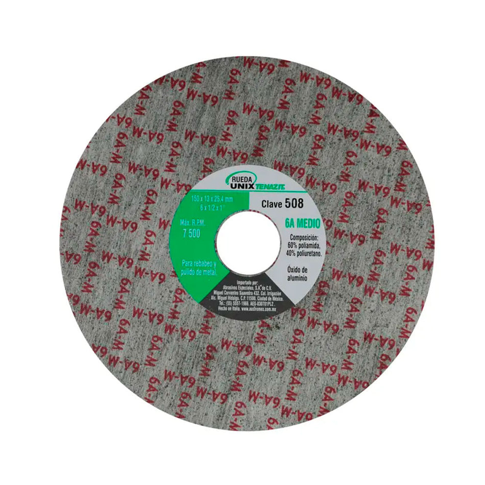 Disco unix de óxido de aluminio grano me