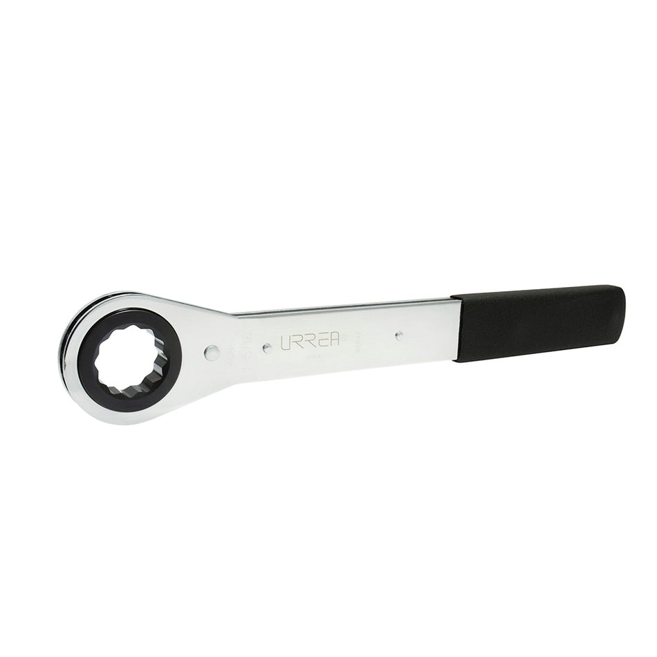 Llave de estrías pulido espejo plana de matraca en pulgadas, 12 puntas, 1-7/8" Urrea WER60