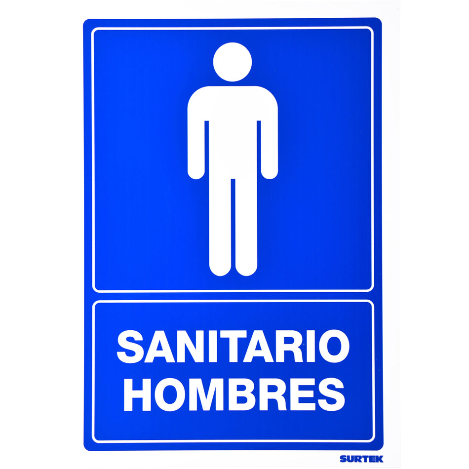 Señal "Sanitario hombres" Surtek SES13