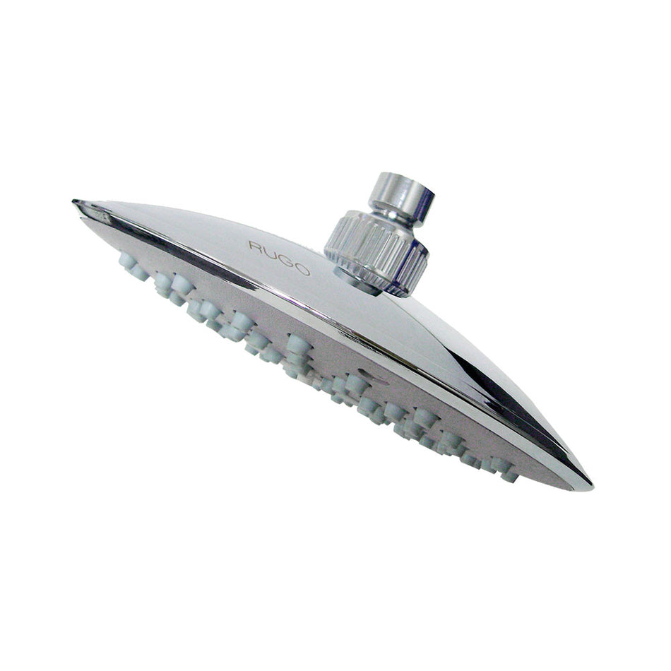 8" REGADERA REDONDA PLAS.CROMO ANTISARRO