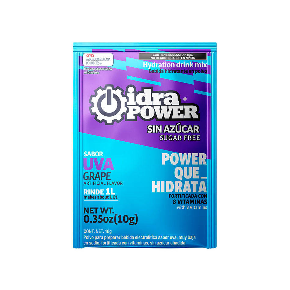 Idrapower sin azúcar Uva, 10g,