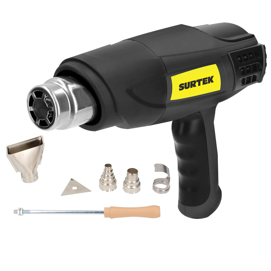 Pistola de calor 50° C a 550°C 1800 W 120 V enfriamiento rápido Surtek PC618