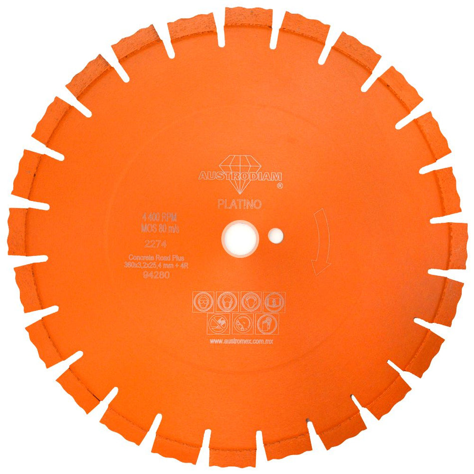 Disco de diamante de 350 x 3.2 x 25.4 mm