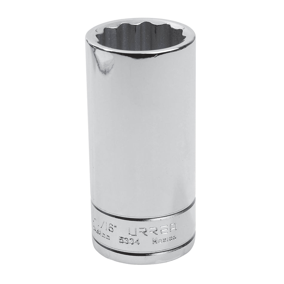 Dado largo cuadro de 1/2", 12 puntas, en pulgadas, 1-1/16" Urrea 5334