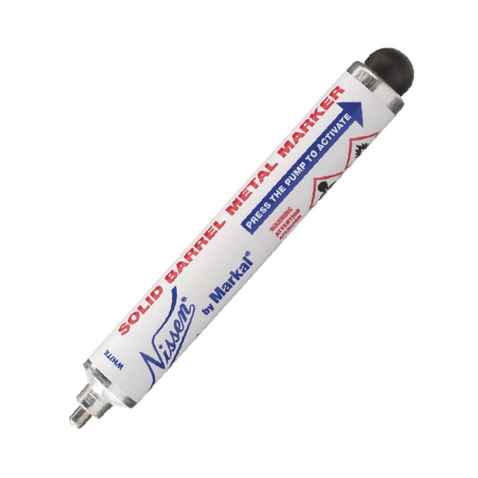 MARCADOR NISSEN SOLID BARREL BLANCO (CAJ