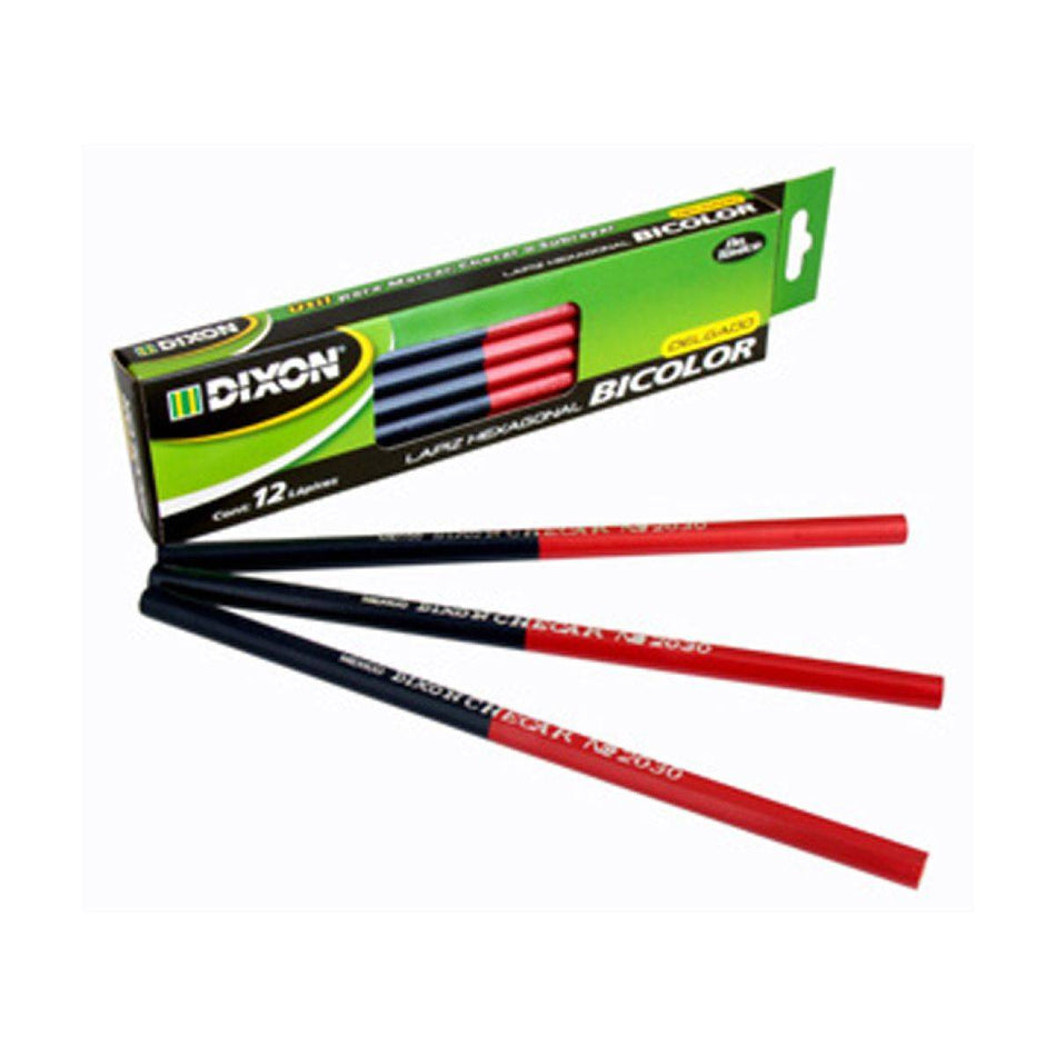 LAPIZ BICOLOR HEXAGONAL DIXON GRUESO CAJ