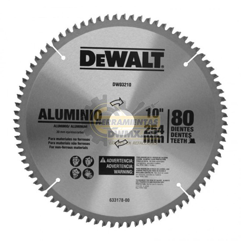 DISCO SIERRA 10'' X 80 DIENTES