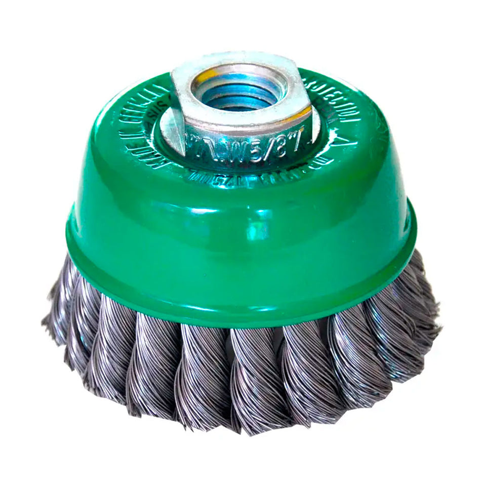 Cepillo tipo copa trenzado de 75 x 0.356
