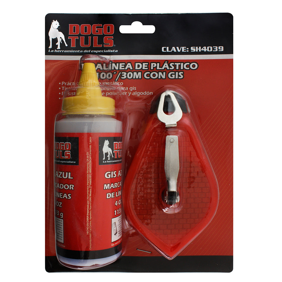 TIRALINEA PLASTICA C/APLICADOR GIS 30mts DOGOTULS SH4039