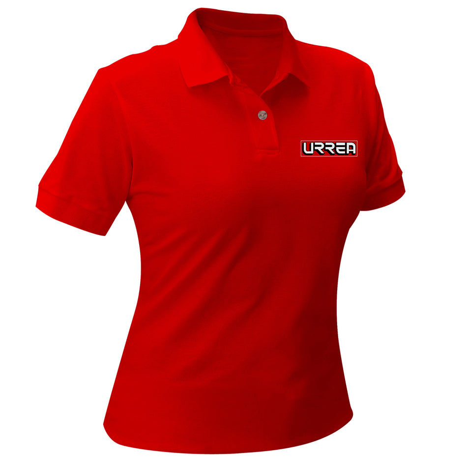 Playera tipo polo para dama color rojo talla M Urrea UPODRM