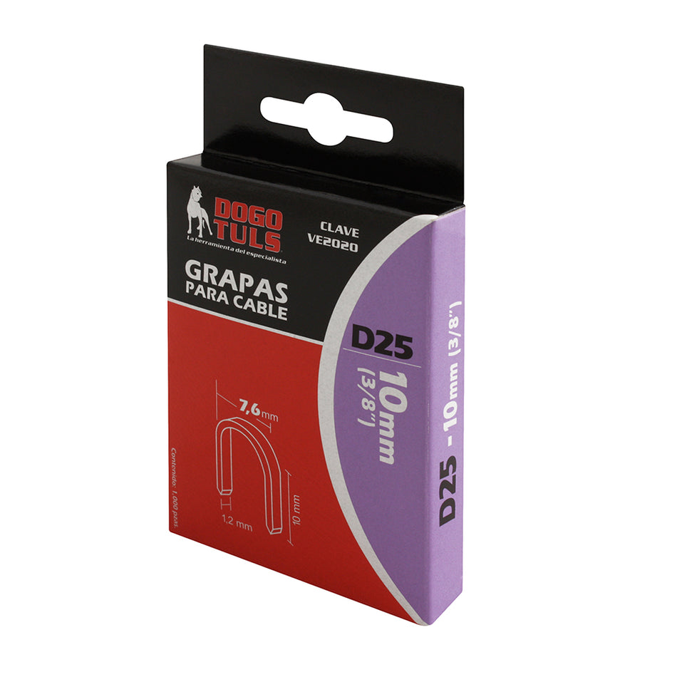 GRAPAS D25 3/8" 10MM (1000 PZAS) DOGOTULS VE2020