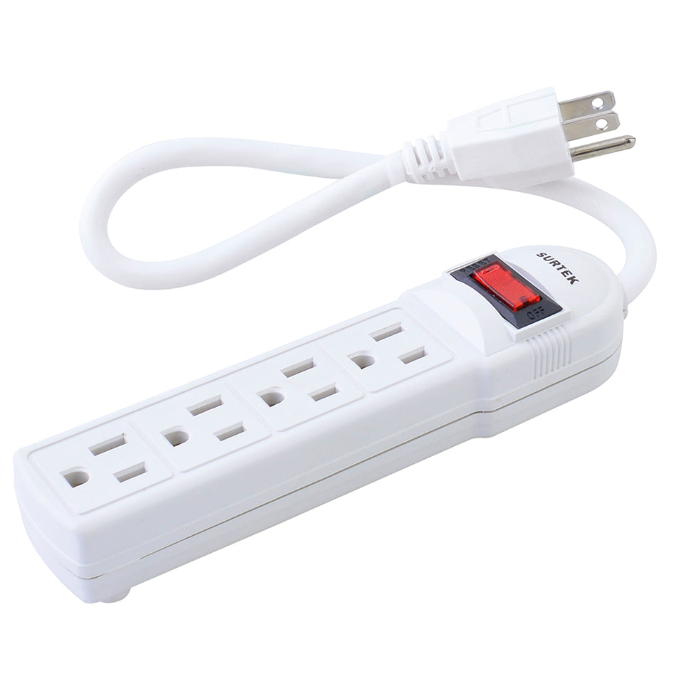 Multicontacto 4 entradas cable 30 cm Surtek 136200