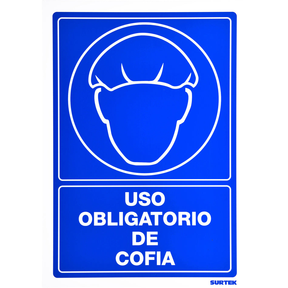 Señal "Uso obligatorio de cofia" Surtek SES25